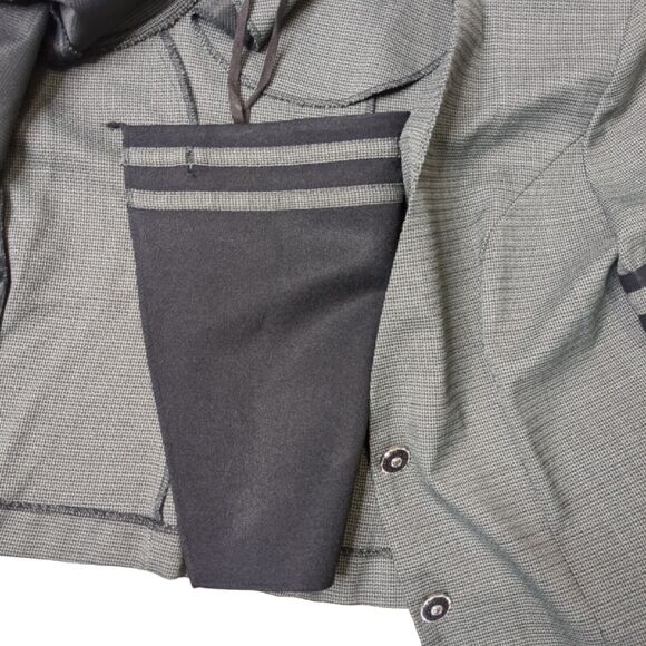 Vintage Jennifer Jeffries Gray Suit Jacket Blazer Size 10 Short Sleeve Dickey - Picture 5 of 7